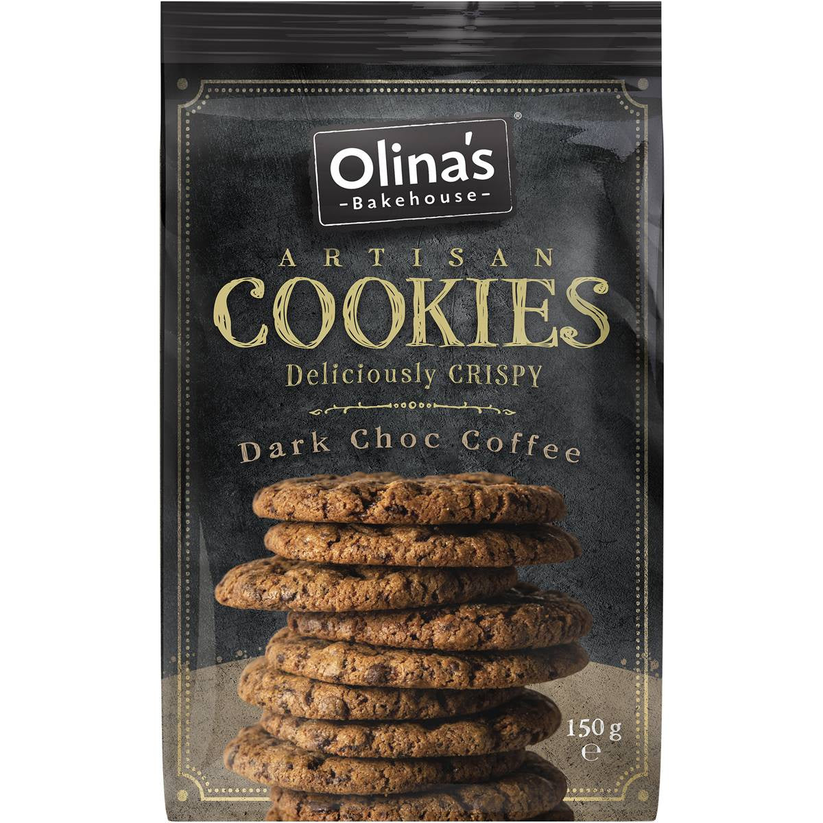 Olinas Bakehouse Dark Chocolate Coffee Artisan Cookies 150g