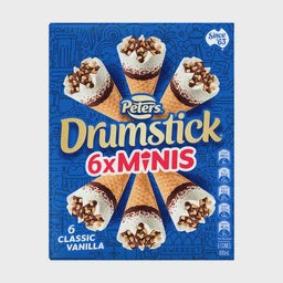 Peters Vanilla Drumstick Minis 6pk