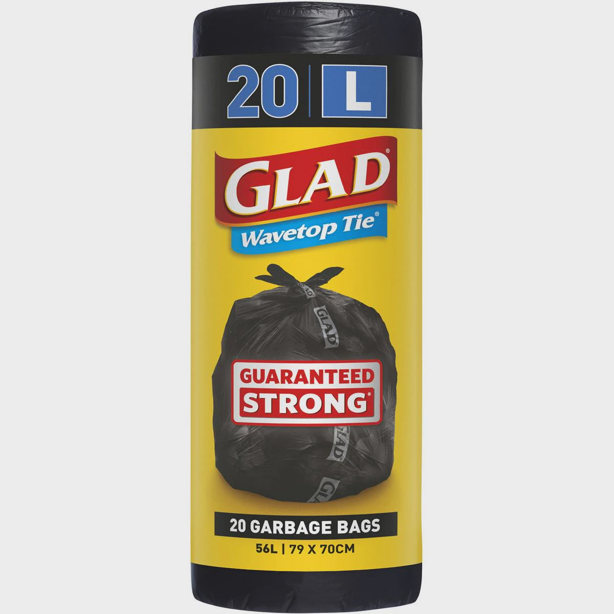 Glad Wavetop Garbage Bags 79x70cm 56l 20pk