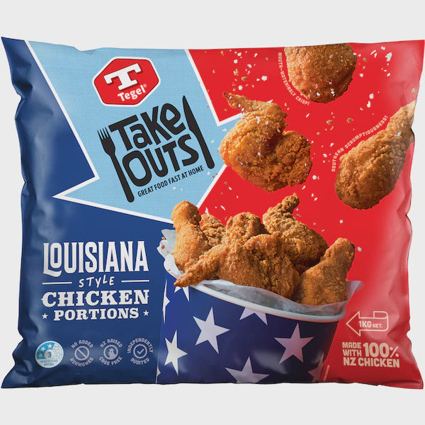 Tegel Take Outs Louisiana Style Chicken Portions 1kg