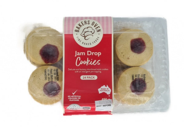 Baker's Oven Jam Drop Cookies 24pk 490g