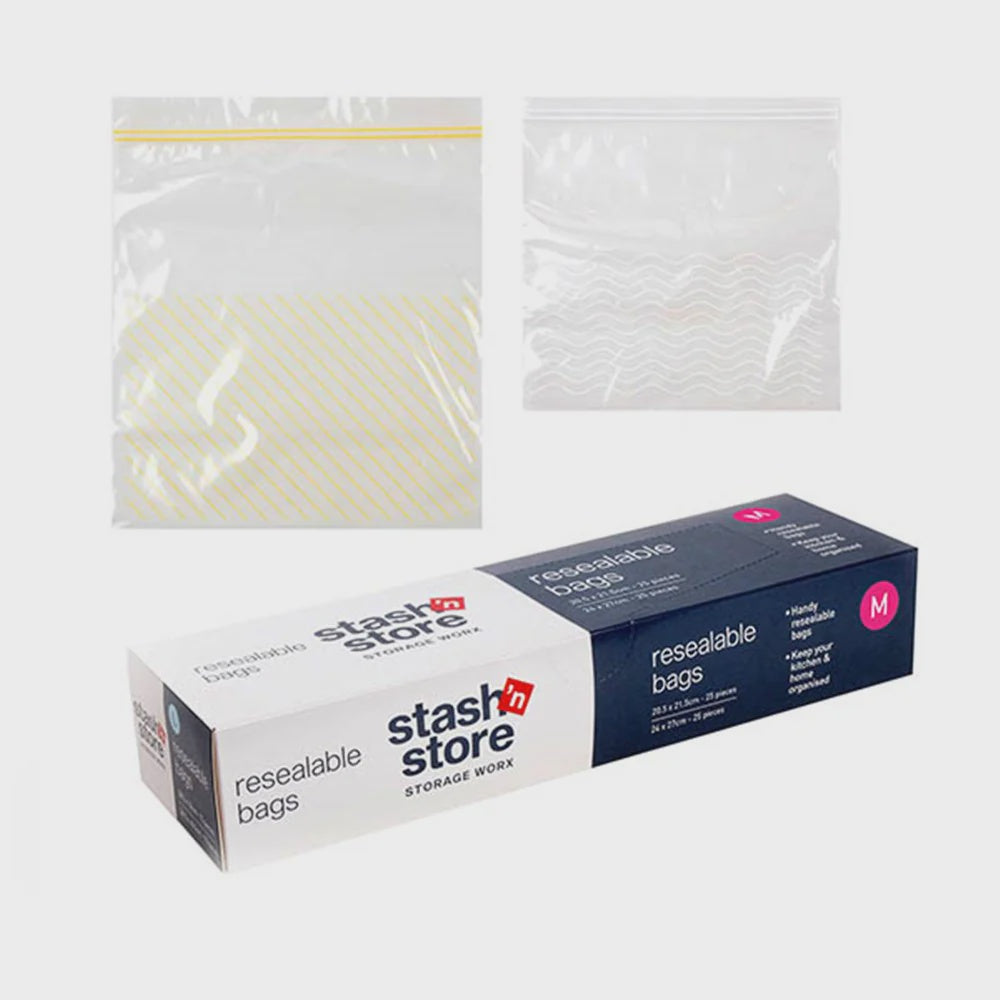 Stash n Store Medium Resealable Bags 50pk