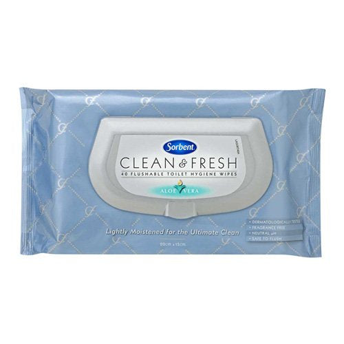 Sorbent Clean & Fresh Wipes 40pk