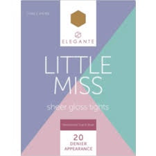 Little Miss Bronze Glow Girls Gloss Tights 3pk