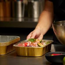 Rose Gold/Silver Foil Tray 2040ml 5pk