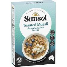 Sunsol Almond Cashew & Chia Toasted Muesli 500g