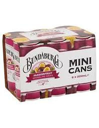 Bundaberg Passionfruit Mini Cans 200ml 6pk - DUPLICATE PRODUCT