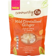 Community Co Mild Crystalised Ginger 250g