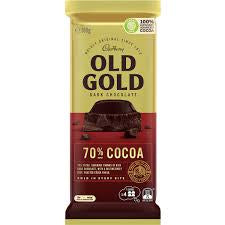 Cadbury Old Gold 70% Cocoa Dark Chocolate Block 180g