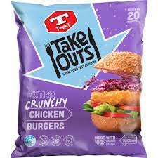 Tegel Take Outs Extra Crunchy Chicken Burgers 550g