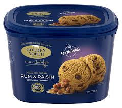 Golden North Rum & Raisin Ice Cream 2l