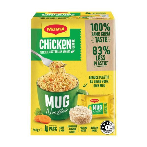 Maggi Chicken 2 Minute Noodles Mug 4pk 240g