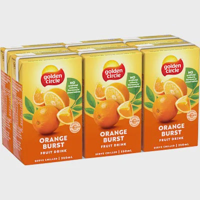 Golden Circle Orange Juice 250ml 6pk