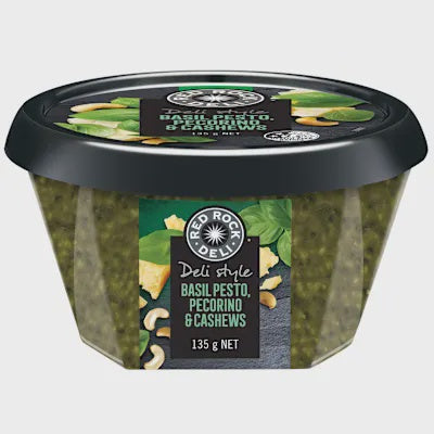 Red Rock Deli Basil Pesto Pecorino & Cashews Dip 135g