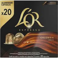 L'or Espresso Columbia Andes Coffee Capsules 20pk