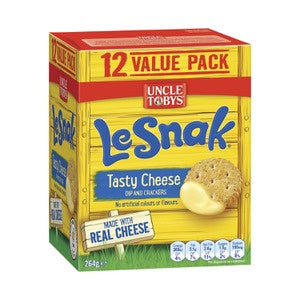 Uncle Tobys LeSnak Tasty Cheese 264g 12pk