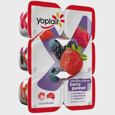 Yoplait Berry Punnet Yoghurt 160g 6pk