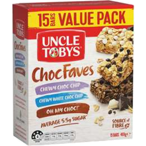 Uncle Tobys Choc Chip Muesli Bars 15pk