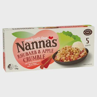 Nannas Rhubarb & Apple Crumble 550g