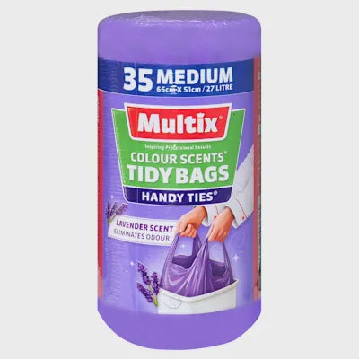 Multix Lavender Colour Scents Medium Kitchen Tidy Bags 35pk