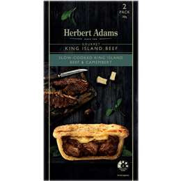 Herbert Adams Beef & Camembert Pie 2pk