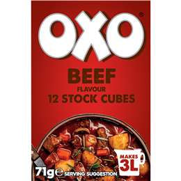 OXO Beef Flavour Stock Cubes 12pk 71g