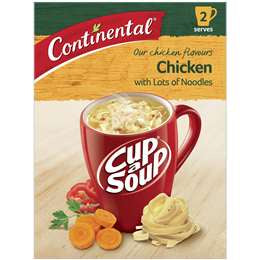 Continental Chicken Lots of Noodles Cup a Soup 60g 2pk