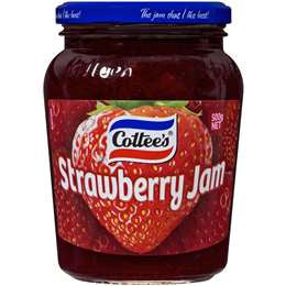 Cottees Strawberry Jam 500g