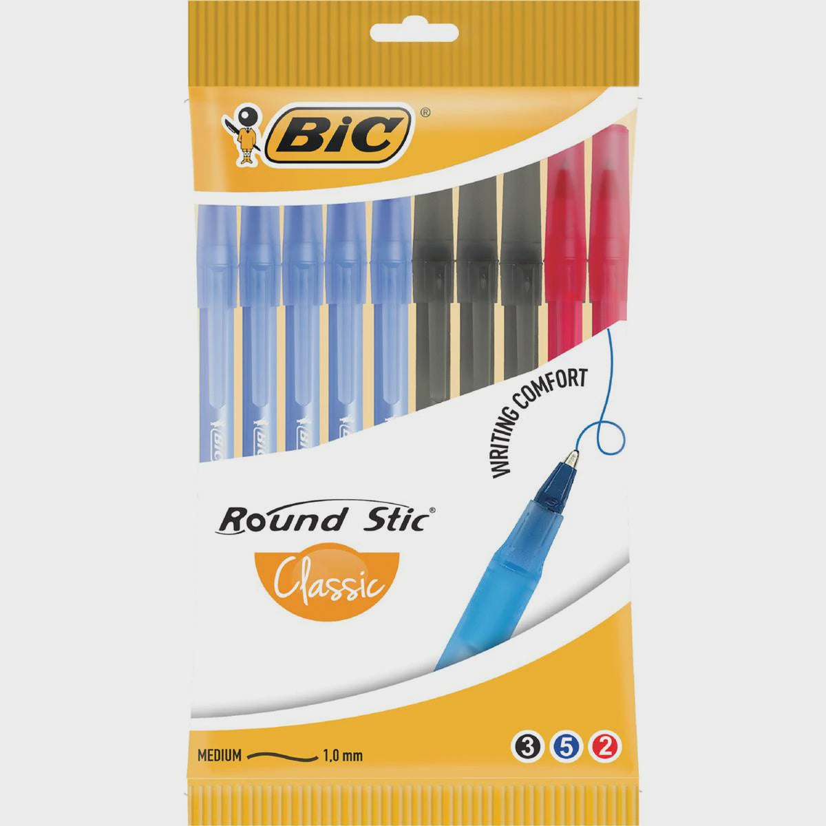 BIC Round Stic Ballpoint Pens Assorted 10pk