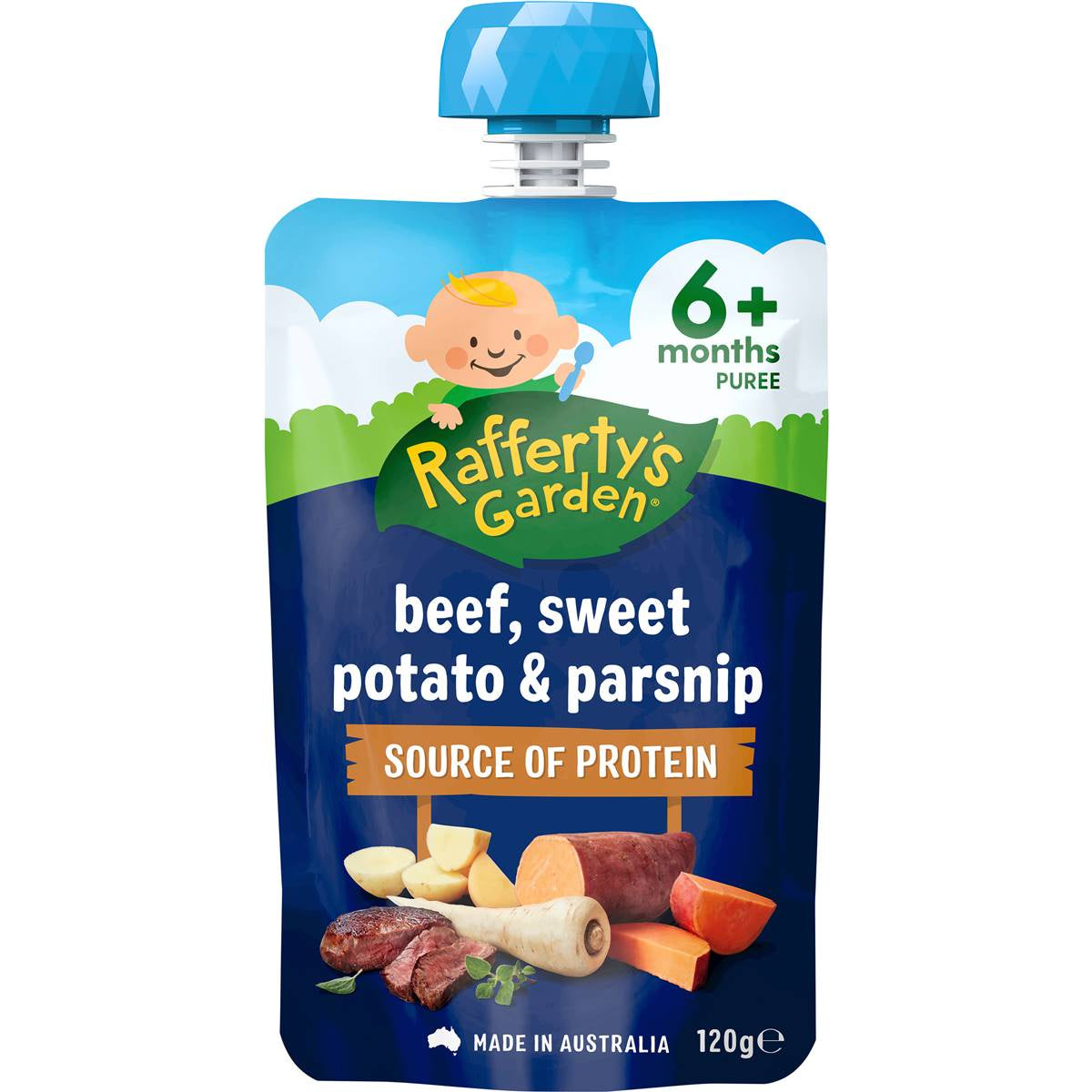 Raffertys Garden Beef Sweet Potato & Parsnip 120g