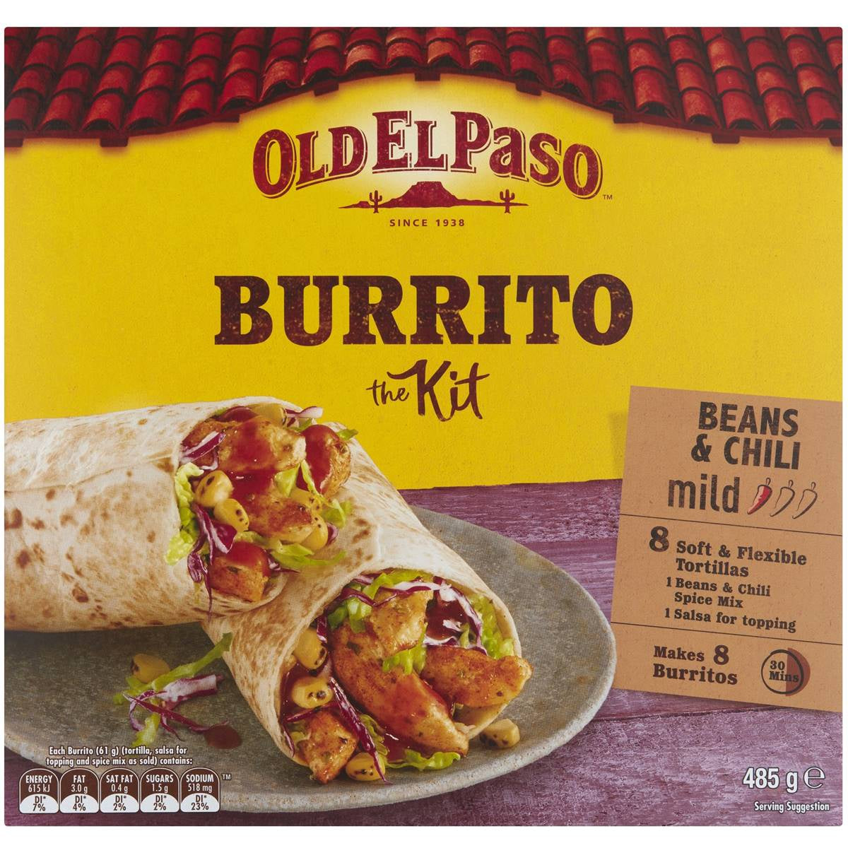 Old El Paso Burrito Dinner Kit 485g