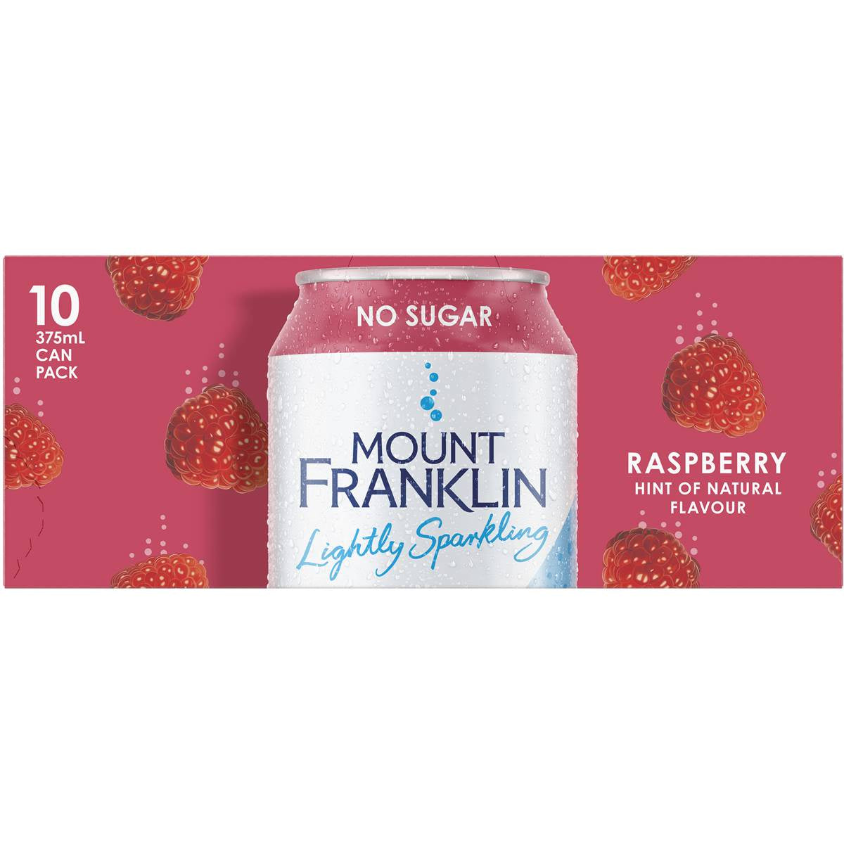 Mount Franklin Raspberry Lightly Sparkling Spring Water 375ml 10pk