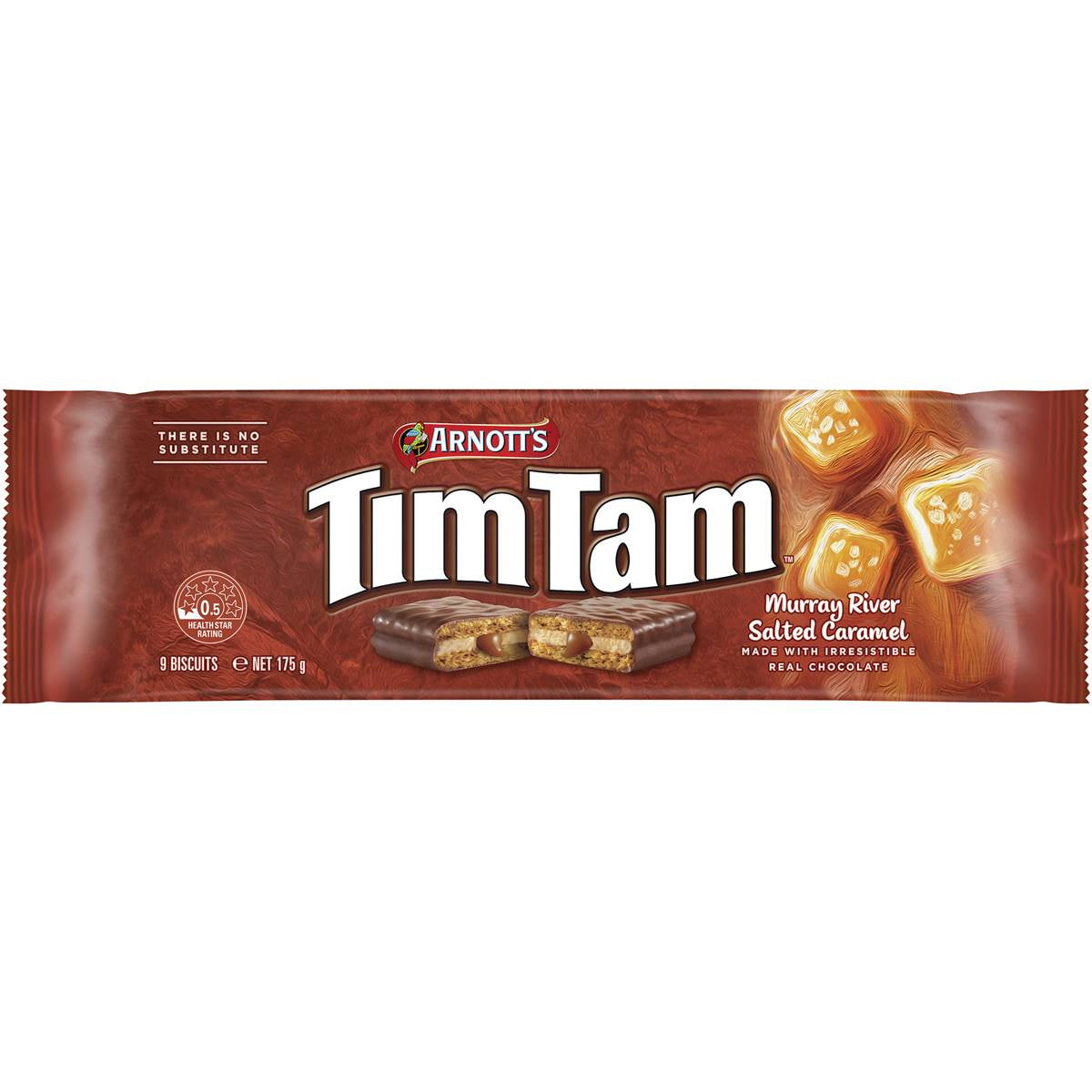 Arnotts Murray River Salted Caramel Tim Tam Biscuits 200g