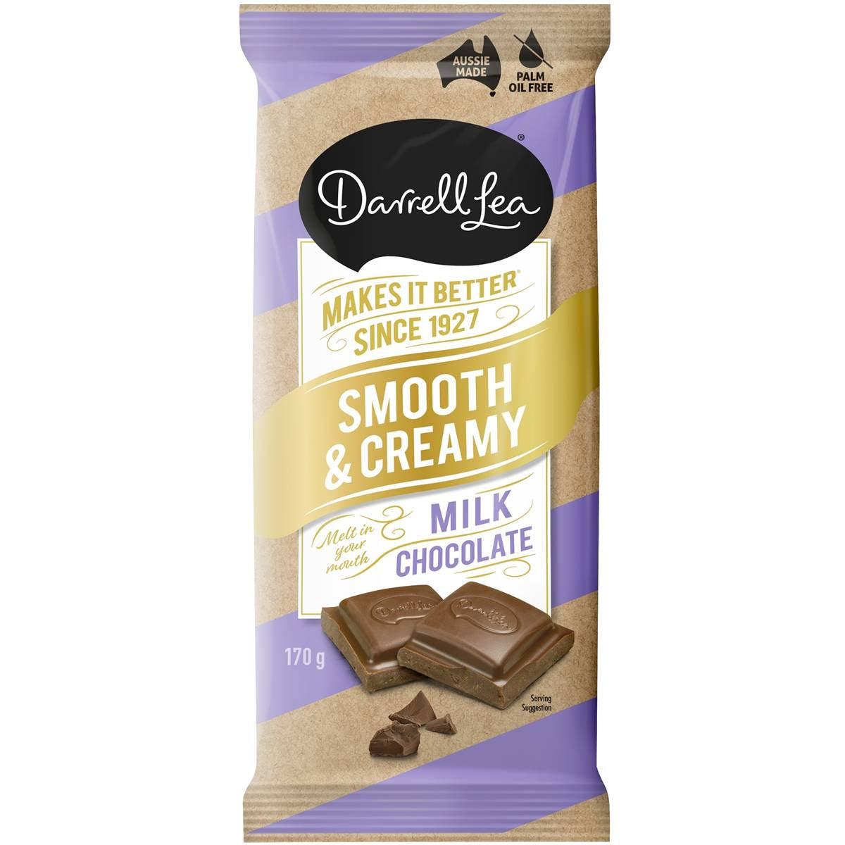 Darrell Lea Smooth & Creamy Milk Chocolate Block 170g