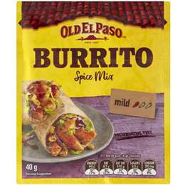 Old El Paso Mild Burrito Spice Mix 40g