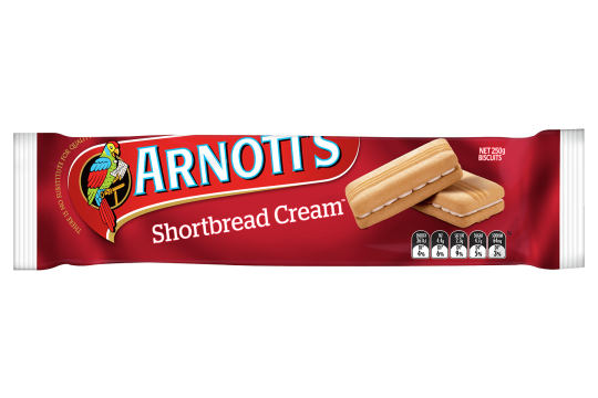 Arnotts Shortbread Cream Biscuits 250g