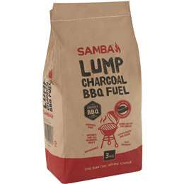 Samba Lump Charcoal BBQ Fuel 3kg