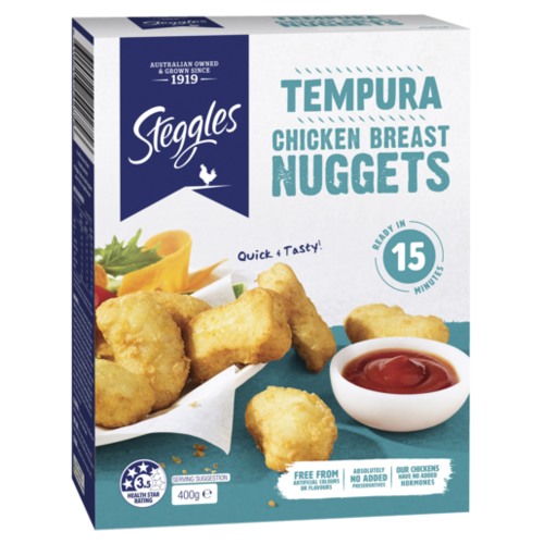 Steggles Tempura Chicken Breast Nuggets 400g