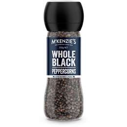 McKenzies Whole Black Peppercorn Grinder 200g