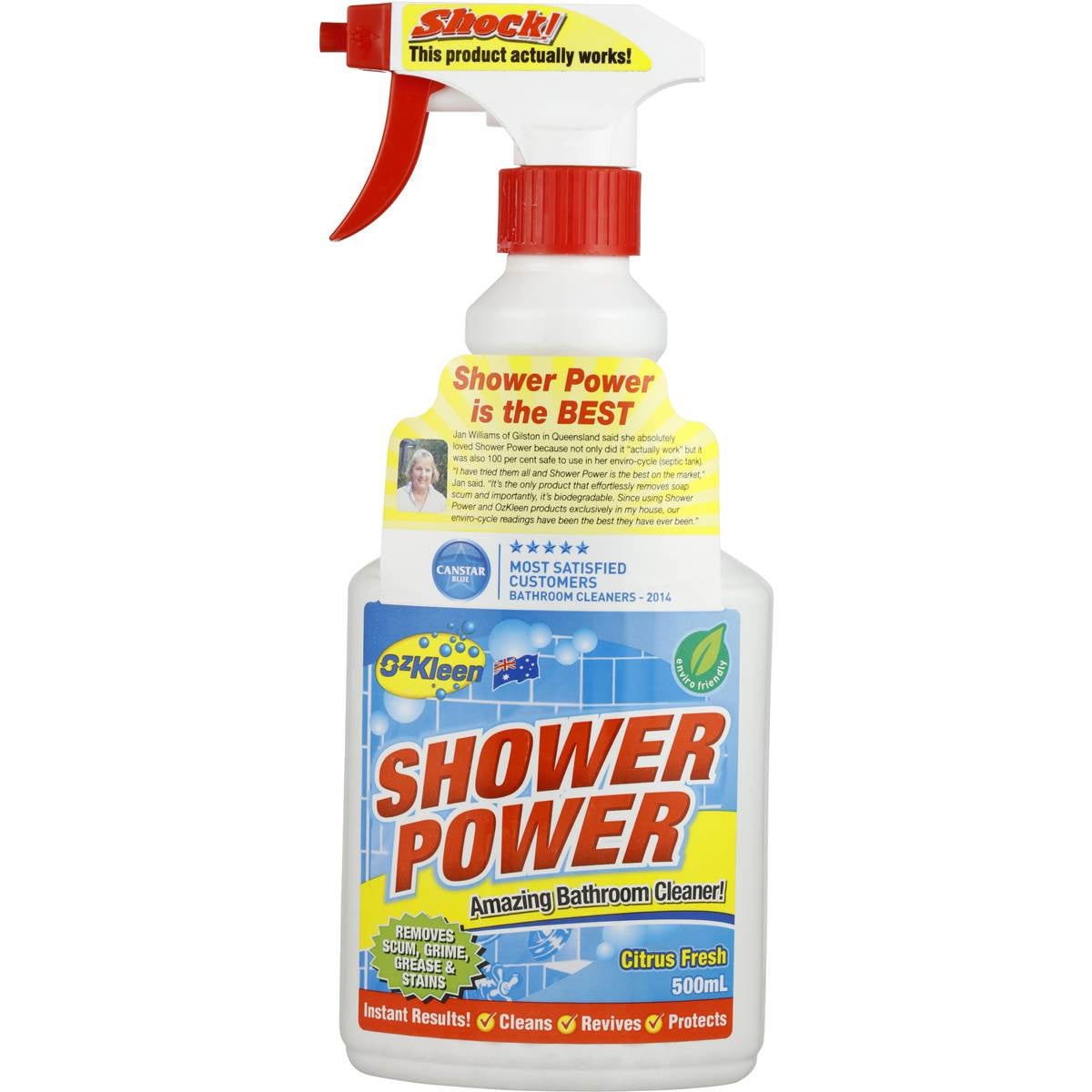 Oz Kleen Shower Power Bathroom Cleaner 500ml