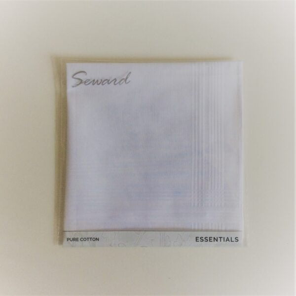 Seward Ladies White Handkerchief 1pk