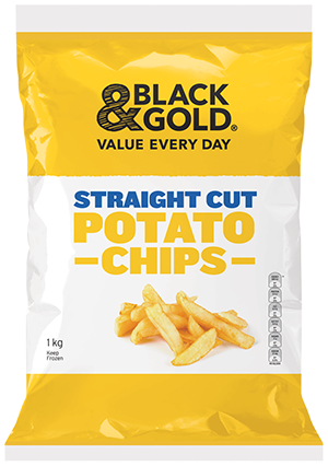 Black & Gold Straight Cut Chips 1kg