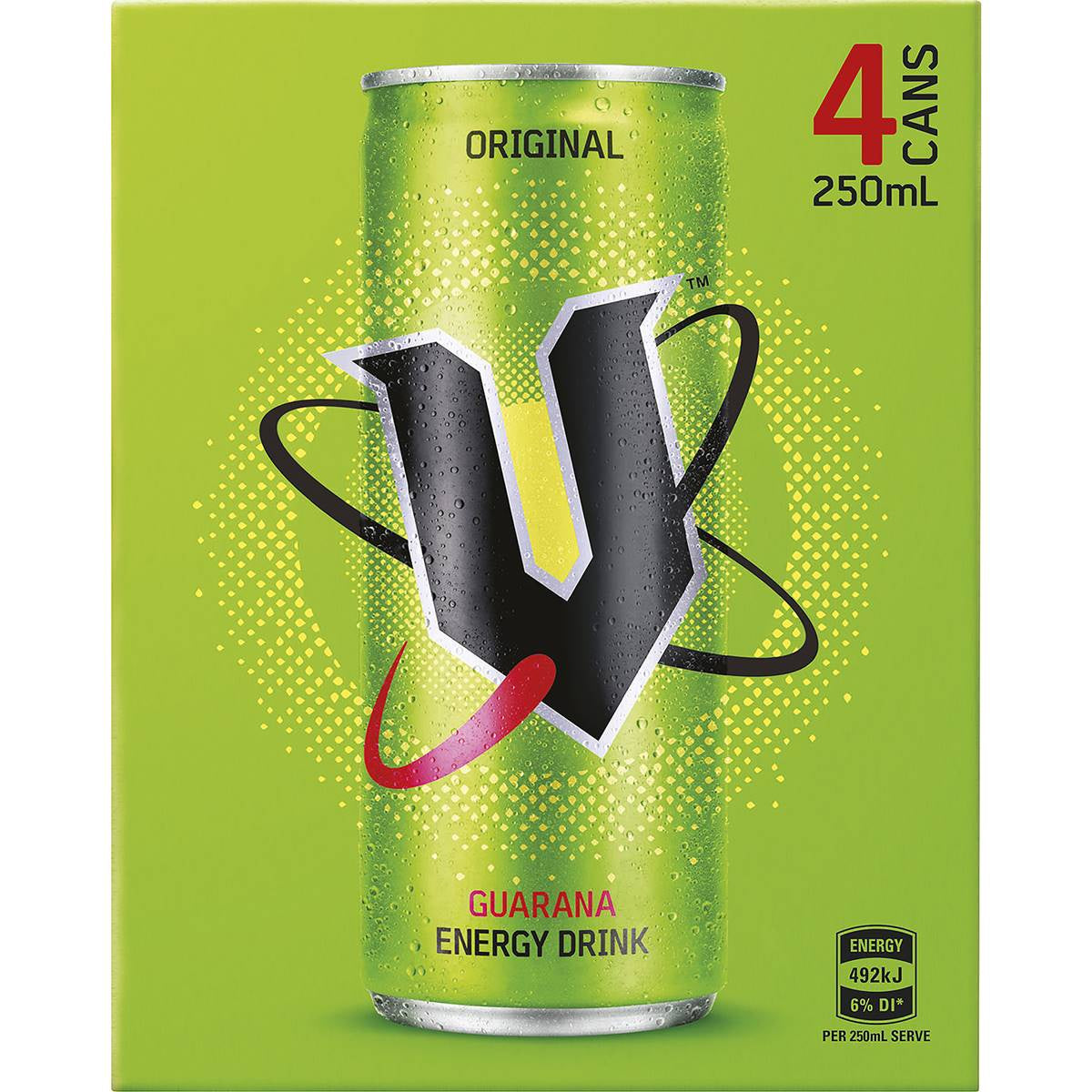 V Guarana Energy Drink 250ml 4pk