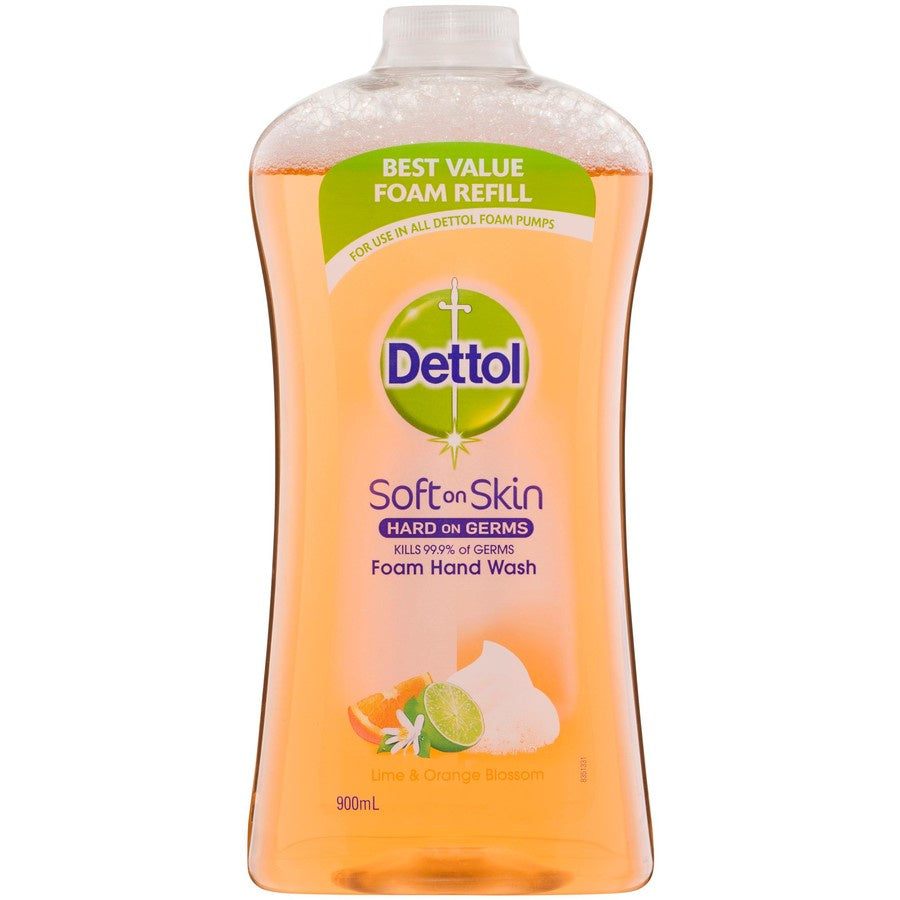 Dettol Lime & Orange Blossom Foam Hand Wash Refill 900ml