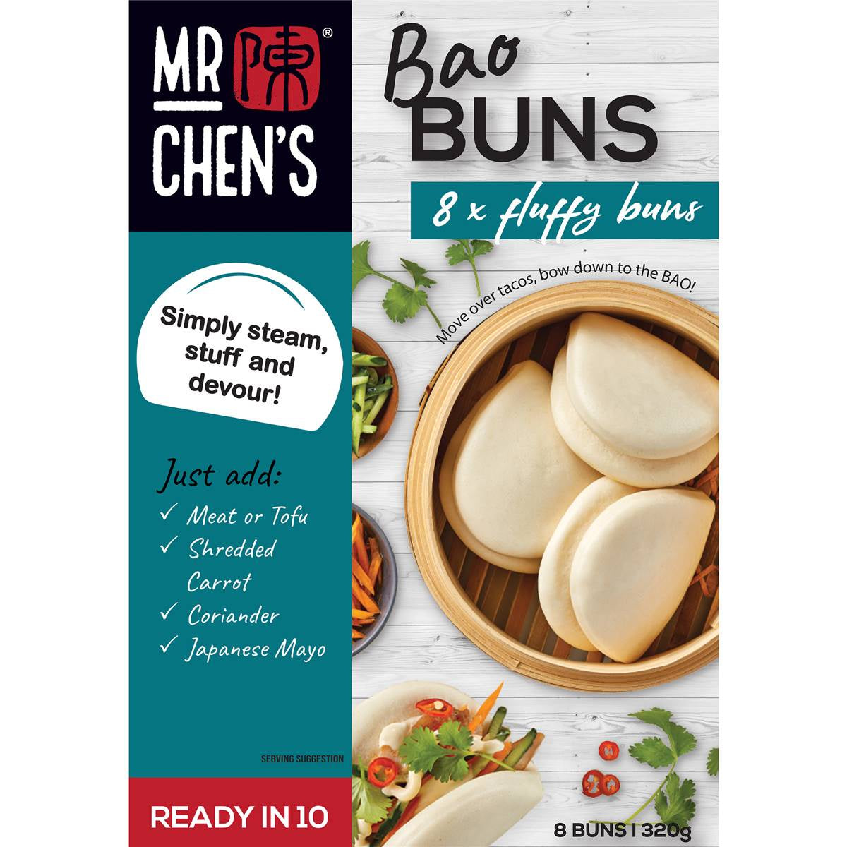 Mr Chens Bao Bun 320g 8pk