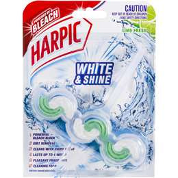 Harpic Lime Fresh White & Shine Toilet Cleaner Bleach 39g