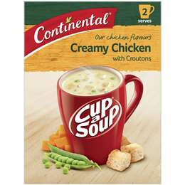 Continental Creamy Chicken with Croutons Cup a Soup 60g 2pk