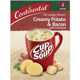 Continental Creamy Potato & Bacon Cup a Soup 50g 2pk