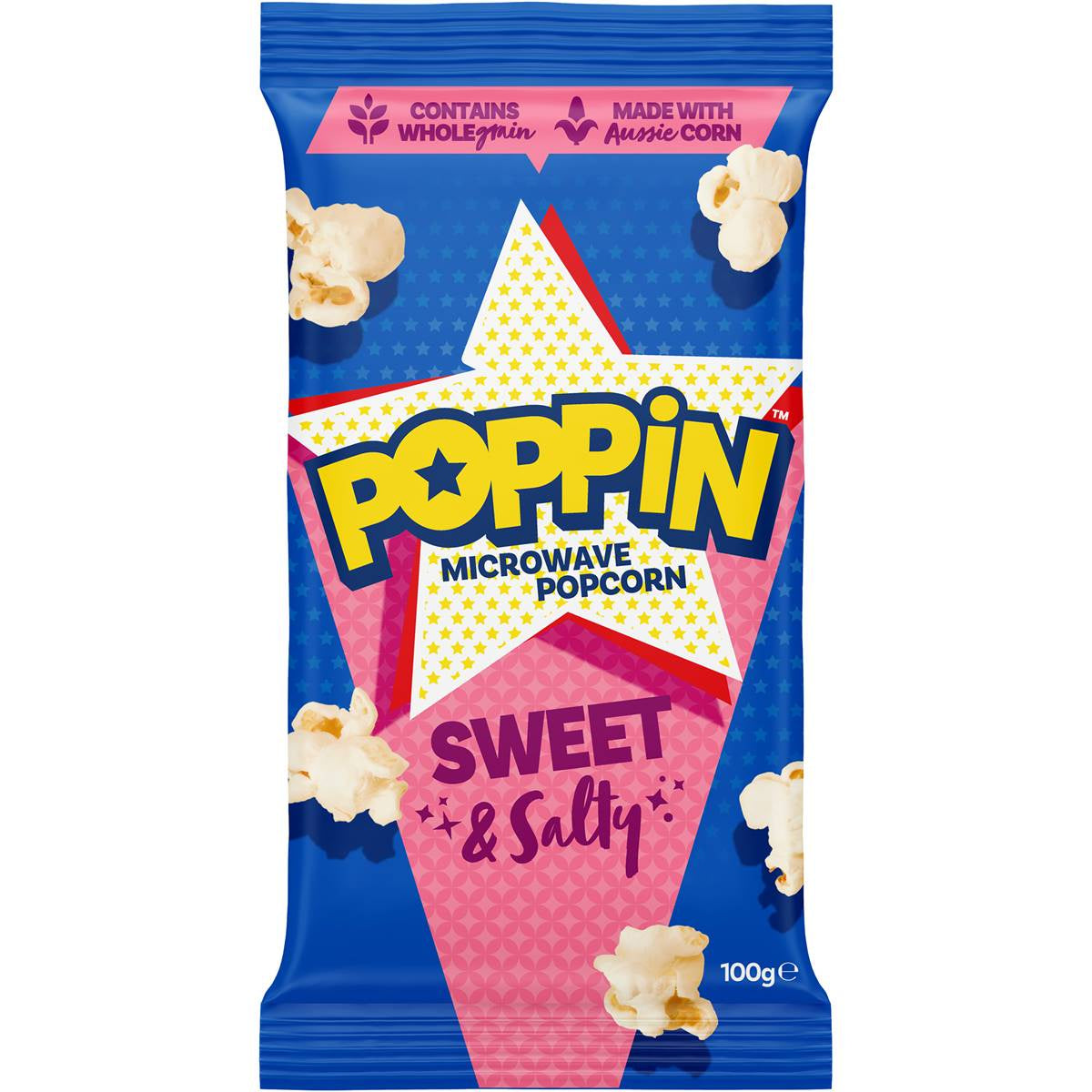 Poppin Sweet & Salty Microwave Popcorn 100g