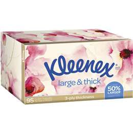 Kleenex Large & Thick Tissues 3ply 95pk